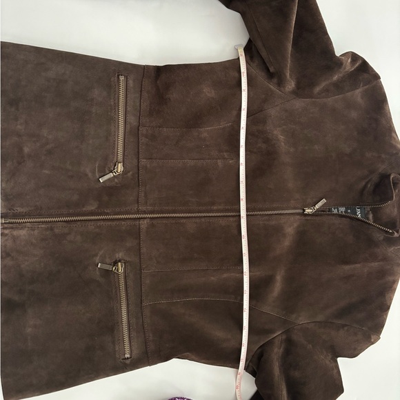 Alfani Chocolate Brown Suede Jacket - Picture 12 of 13